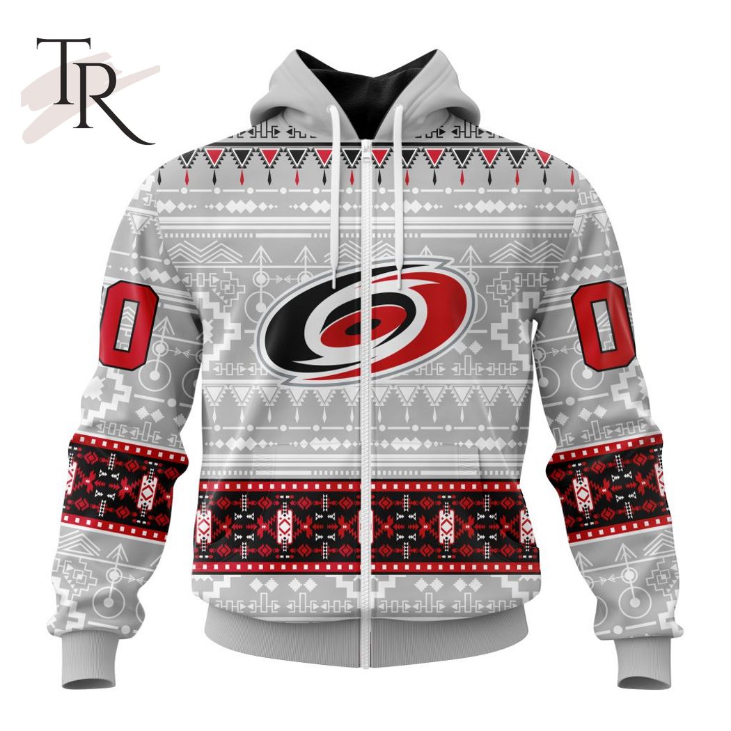 New 2025 NEW] ized NHL Carolina Hurricanes Special Native Design Custom Hoodie - Image 2